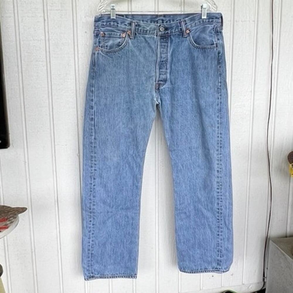 Classic Straight Fit Men's Jeans - Light Blue